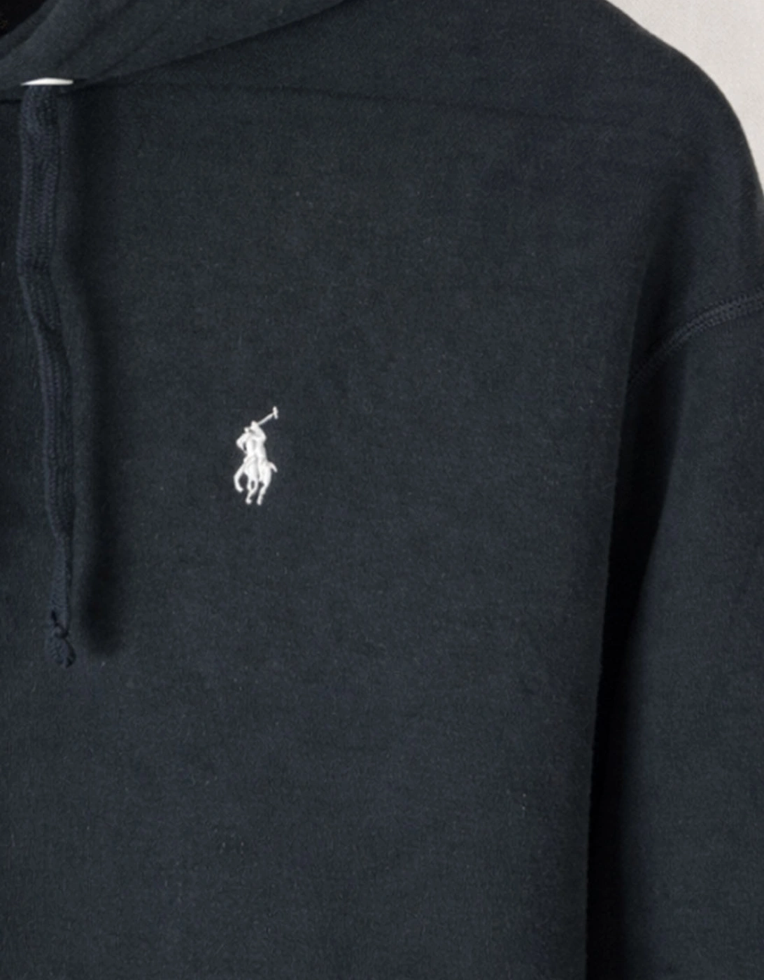 Men's Black Polo Hoodie