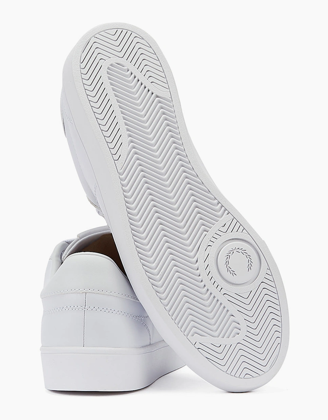 Spencer Leather Mens White / Silver Trainers