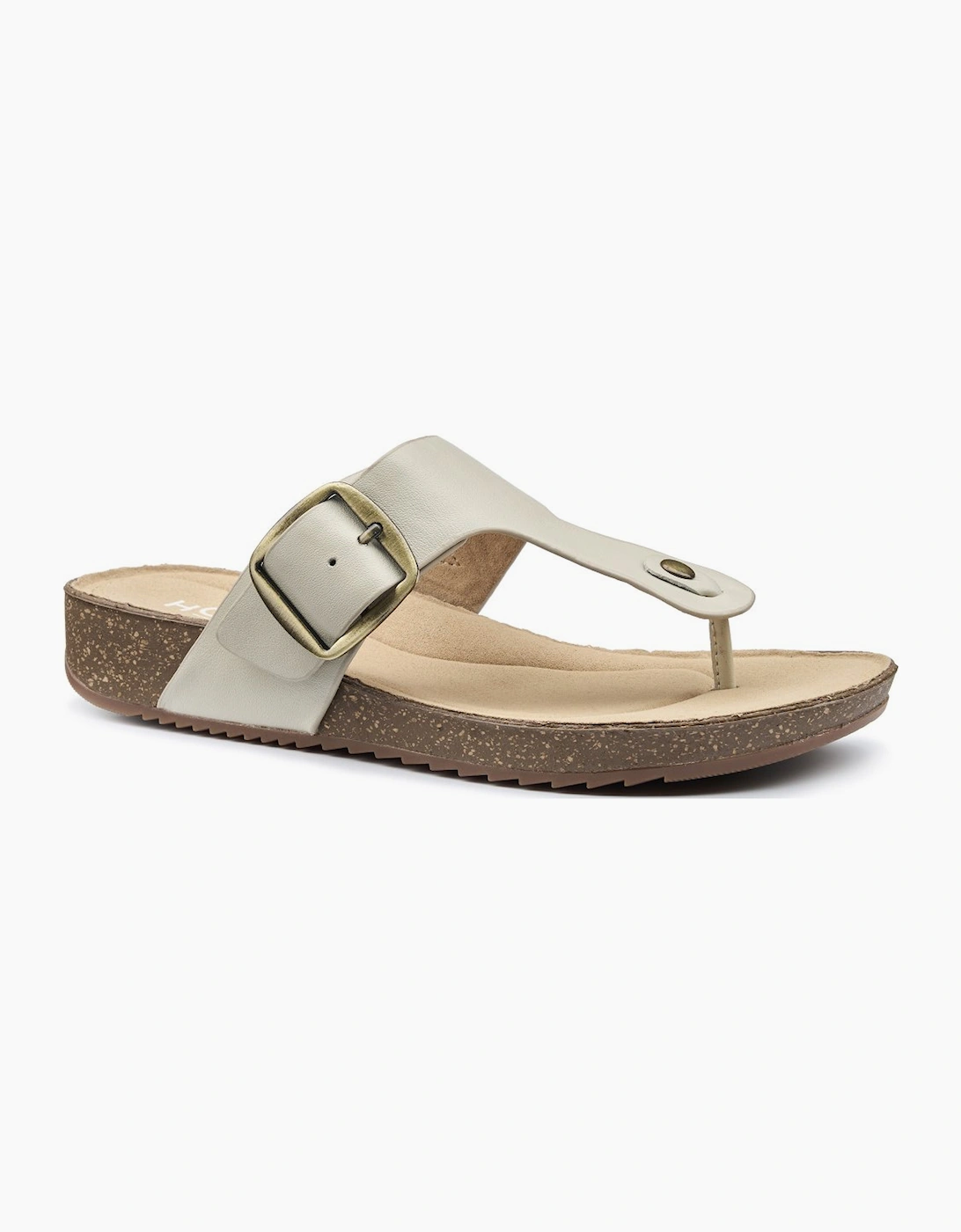 Hotter Women's Tan Resort Wide Sandals - Size: 6.5