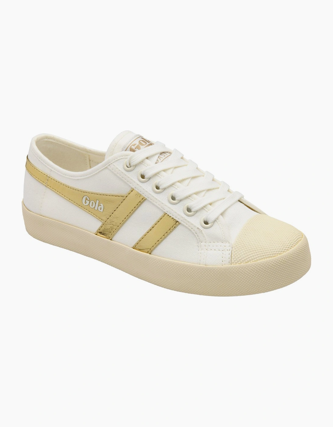 Gola Women's White Coaster Casual Canvas Trainers - Size 7