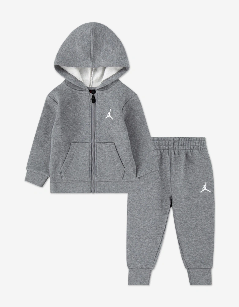 Jordan Boys MJ Brooklyn Fleece FZ Tracksuit in Grey