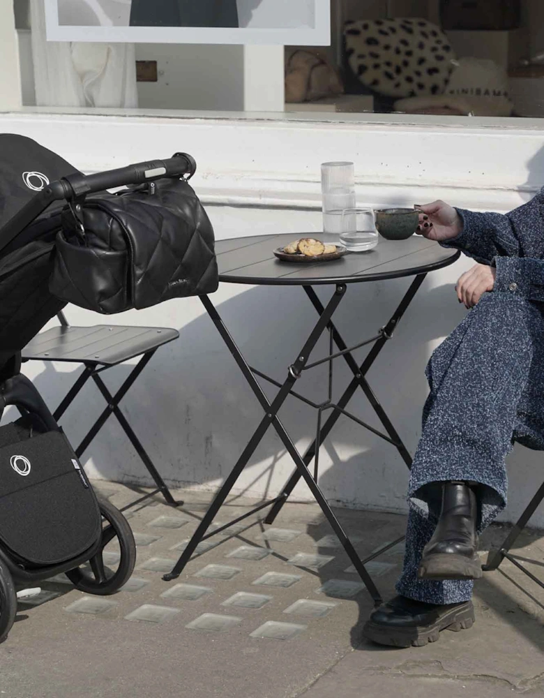 Nova Eco Compact Changing Bag Black Quilted Faux Leather