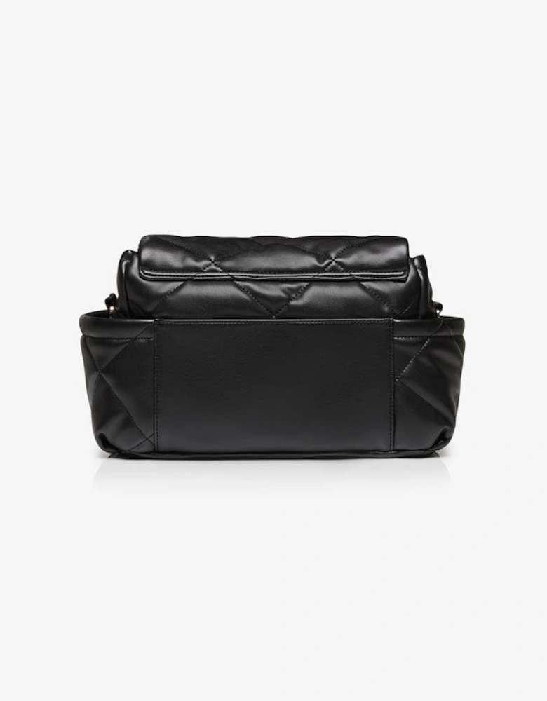 Nova Eco Compact Changing Bag Black Quilted Faux Leather