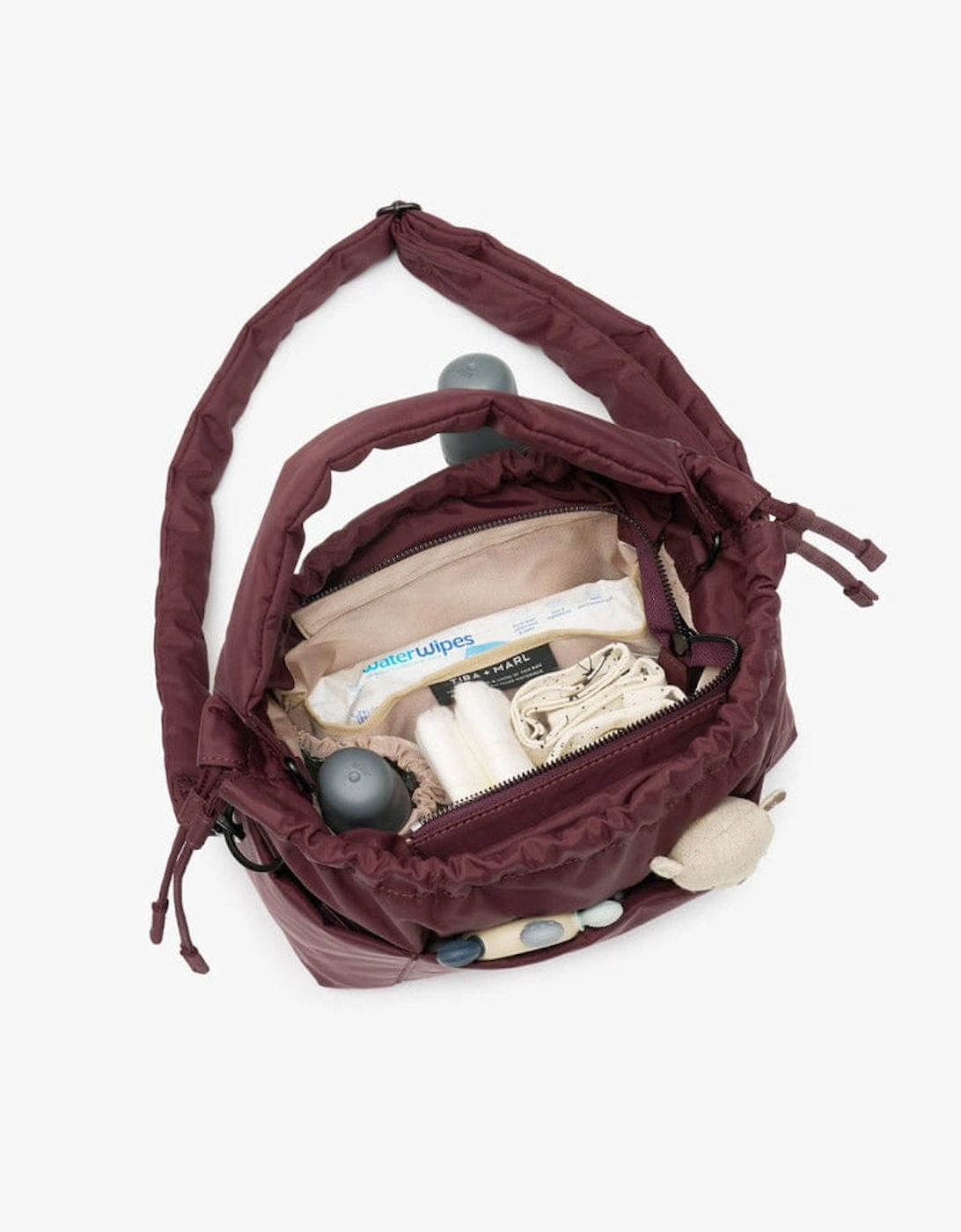 Mini Luna Drawstring Stroller Bag Burgundy