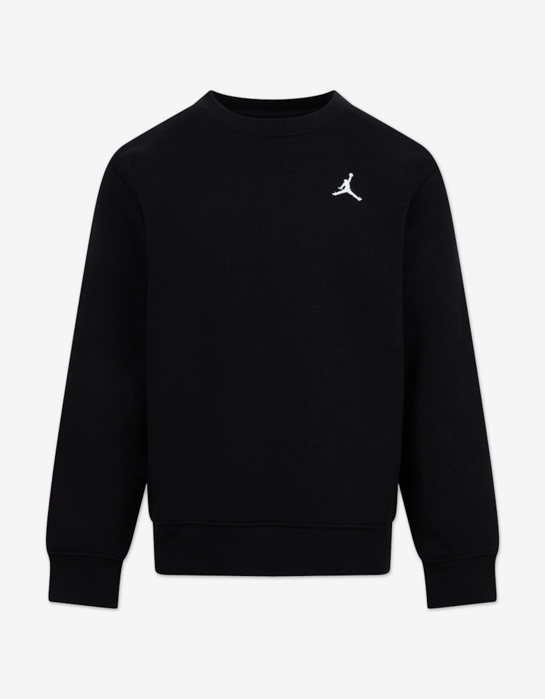 Jordan Boys Brooklyn Fleece Essential Crew Sweatshirt in Black