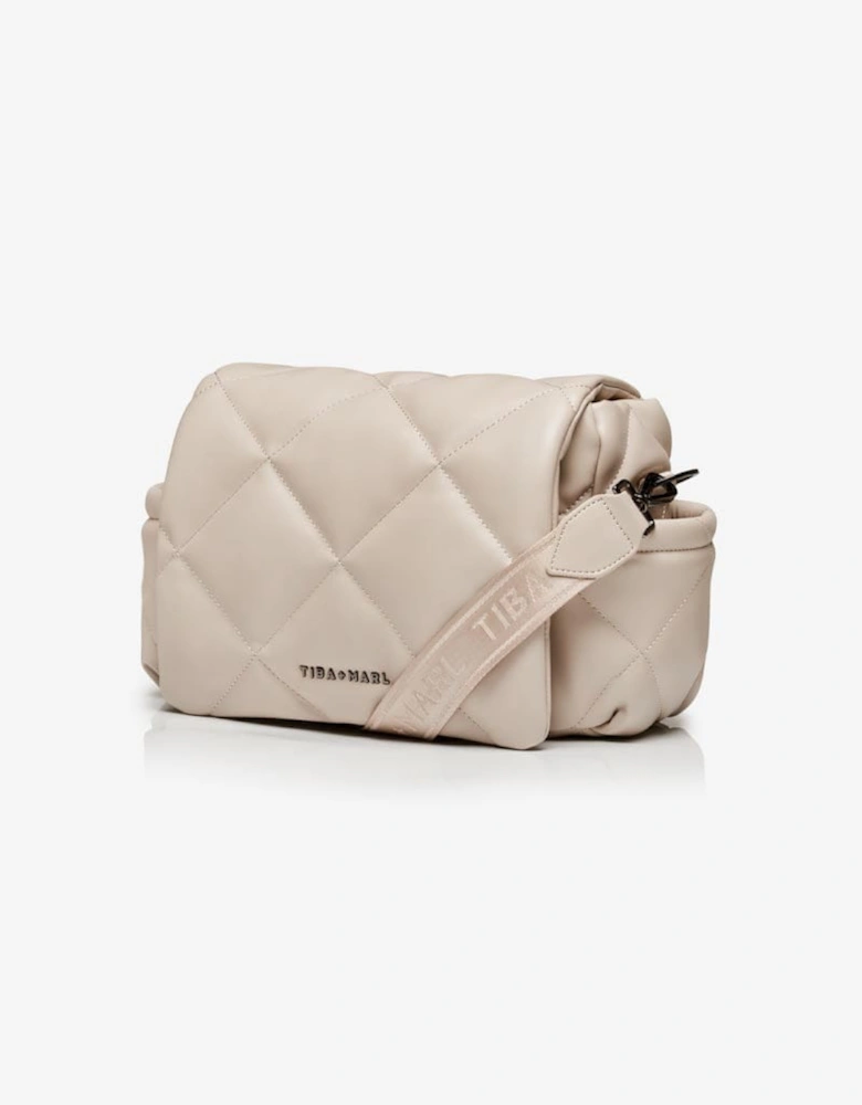 Nova Eco Compact Changing Bag Oyster Quilted Faux Leather