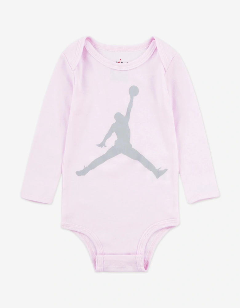 Jordan Baby Girls Jumpman Bodysuit Set in Pink