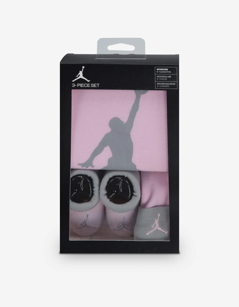 Jordan Baby Girls Jumpman Bodysuit Set in Pink