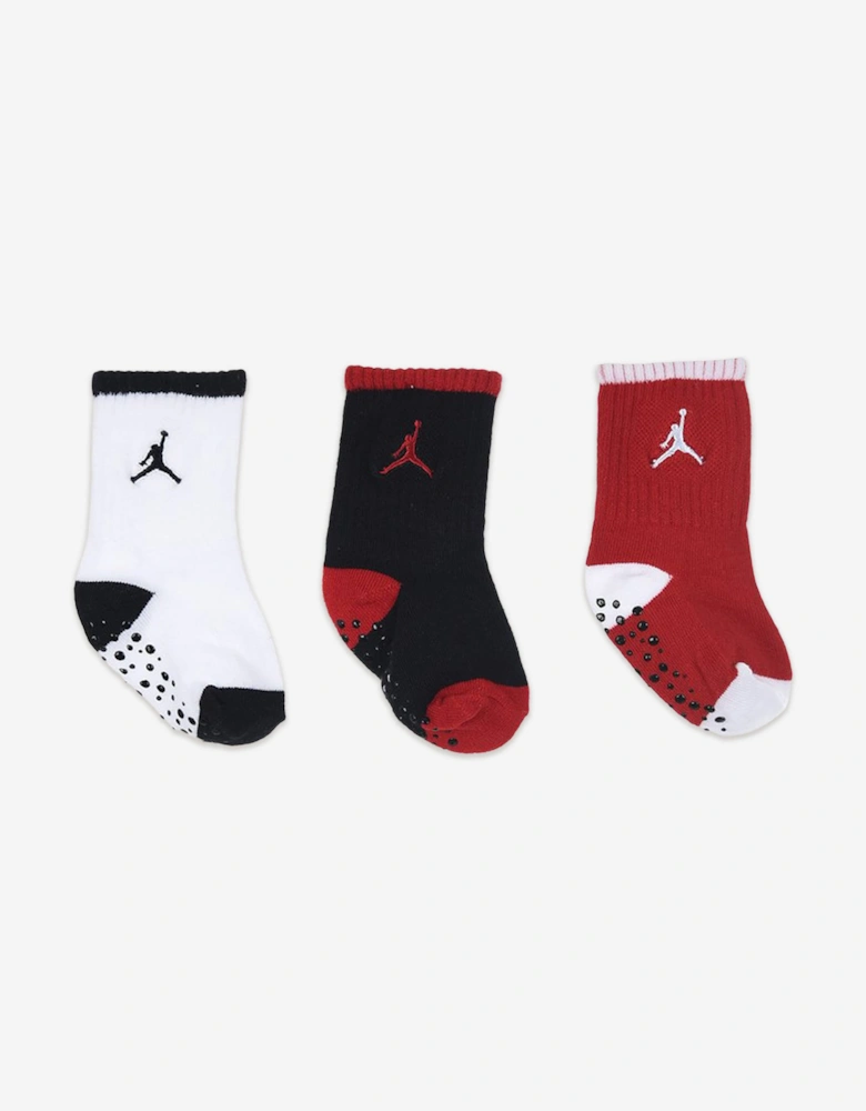Jordan Baby Boys Speckle Socks Set in Black