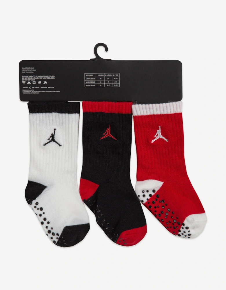 Jordan Baby Boys Speckle Socks Set in Black