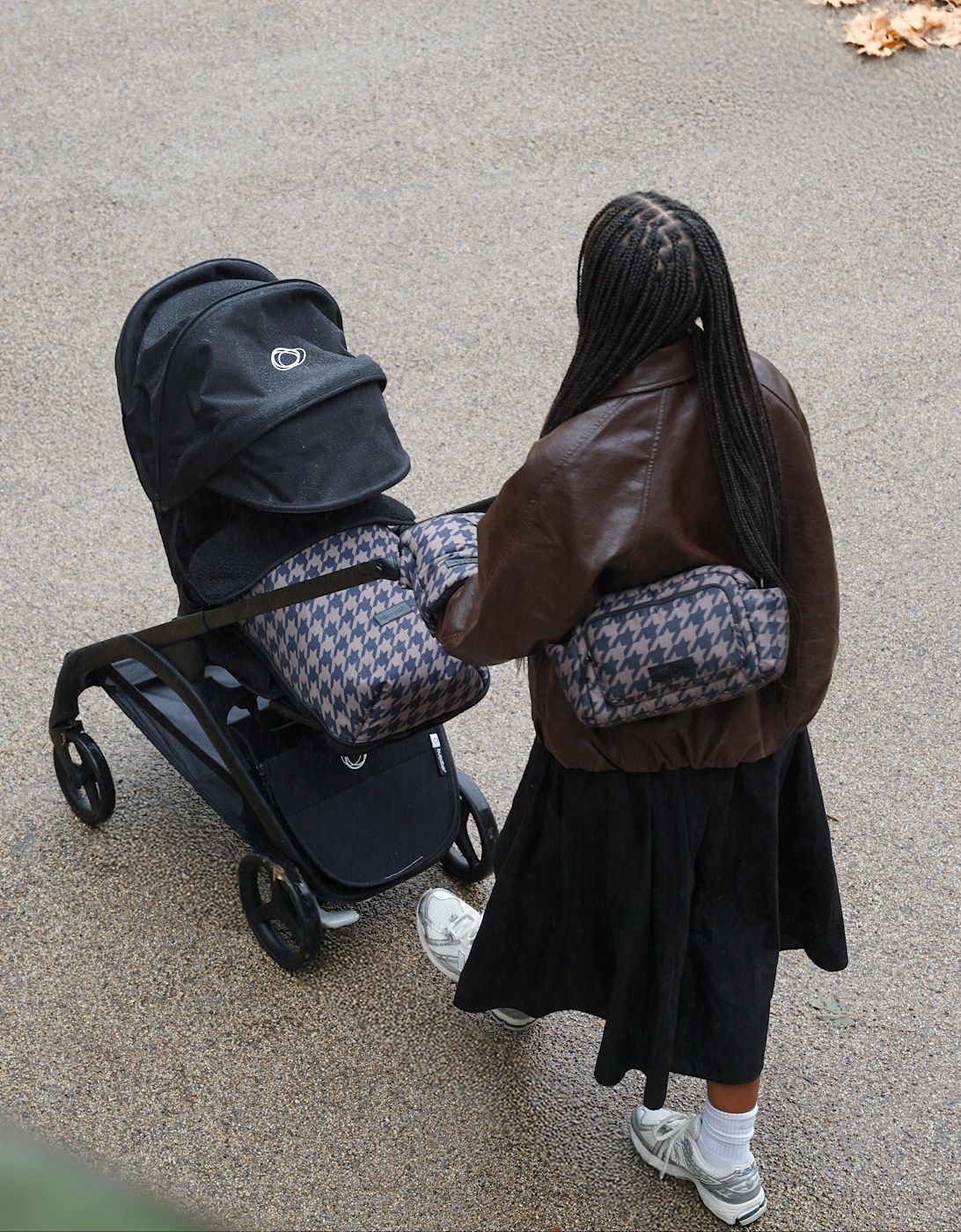 Universal Buggy Footmuff Houndstooth Print