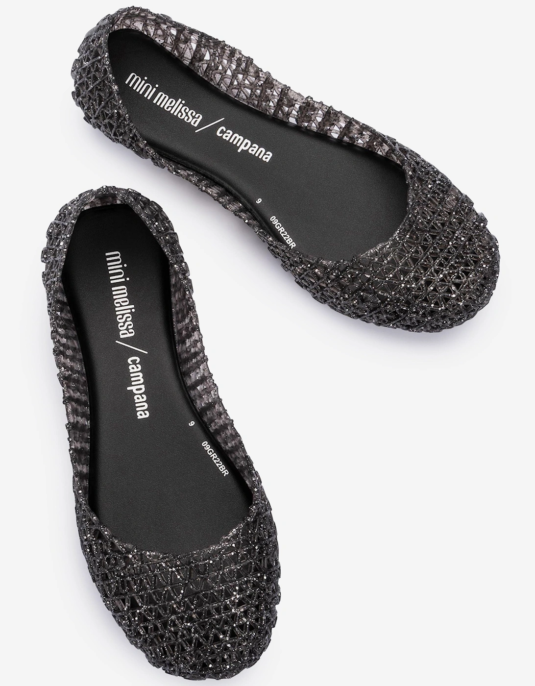 Girls Glitter Ballerinas in Black