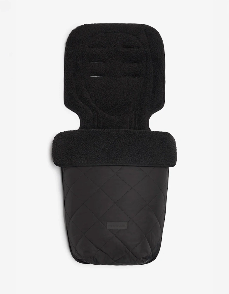 Universal Buggy Footmuff Black Quilted