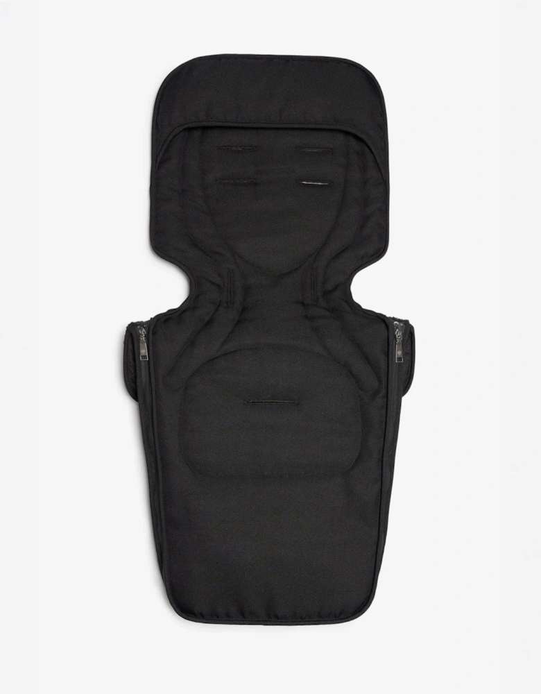 Universal Buggy Footmuff Black Quilted