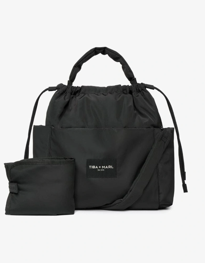 Luna Drawstring Changing Tote Black