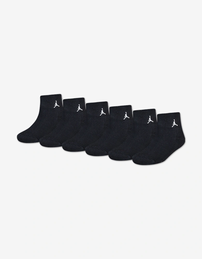 Jordan Kids Everyday Essentials 6 Pack Socks Set in Black