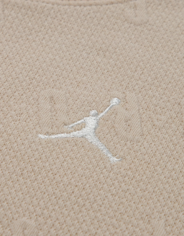 Jordan Girls MJ HBR Bubble Knit Tracksuit in Beige
