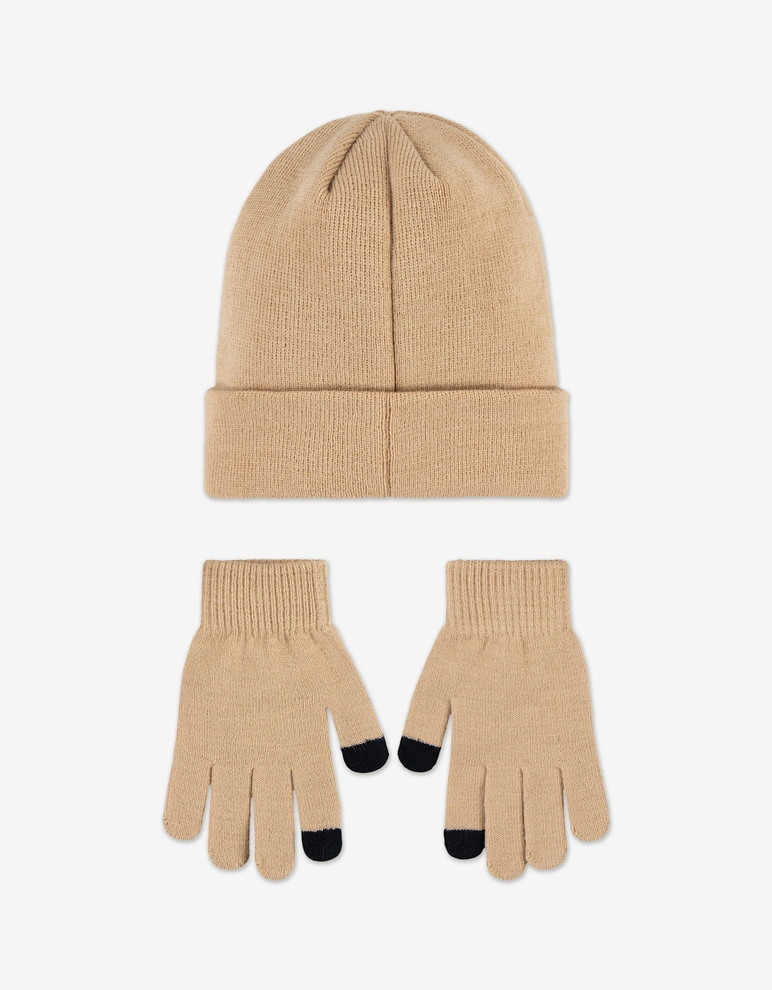 Jordan Kids Essentials Beanie Set in Beige