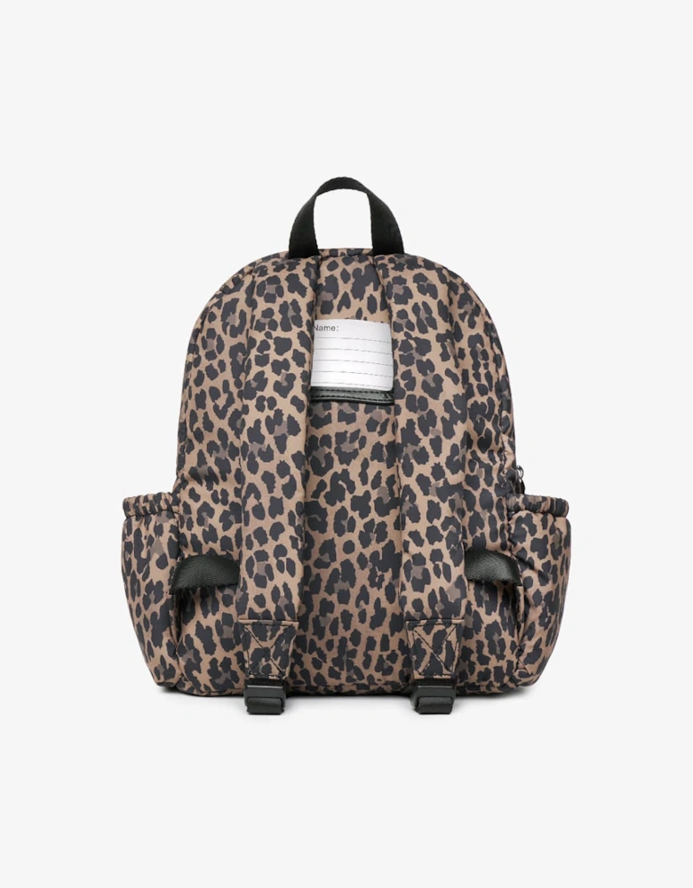 Mini Elwood Kids Backpack 2.0 Brown Tonal Leopard Print