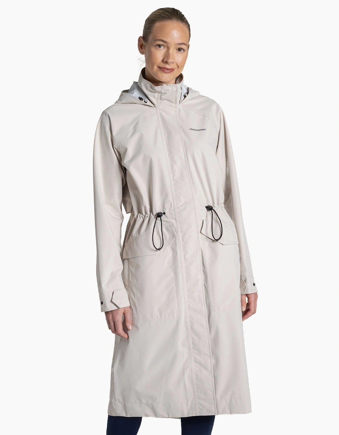 Craghoppers Women's Cream Naima Longline Waterproof Jacket - : Size 16