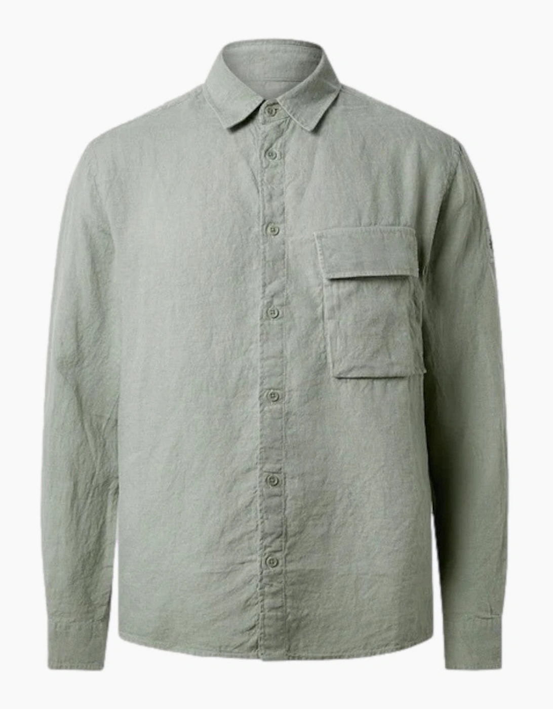 Men's Belstaff Scale Shirt Lichen - Tan - Size: 42/Regular