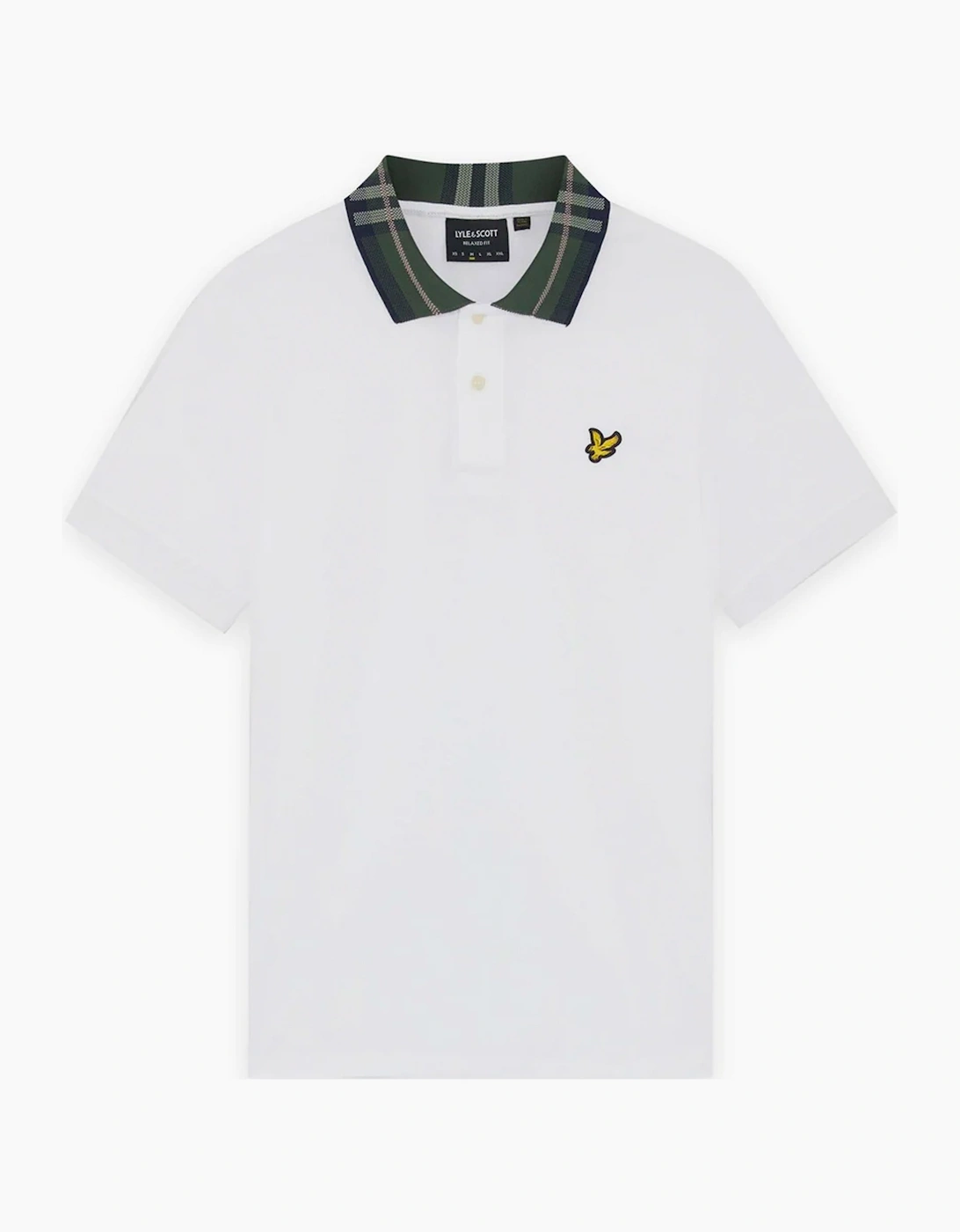 Lyle & Scott Tartan Collar Polo Shirt WHITE, 5 of 4