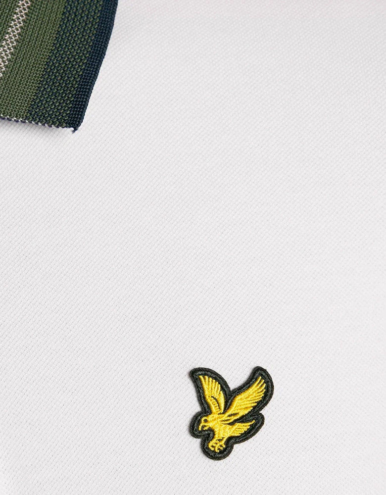 Lyle & Scott Tartan Collar Polo Shirt WHITE