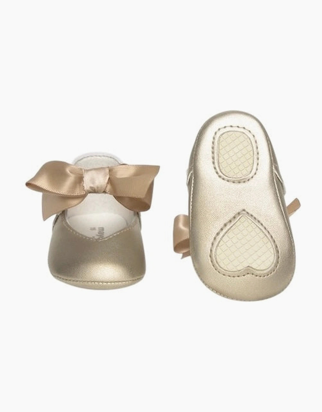 Girls Gold Pre Walker Shoes, 5 of 4
