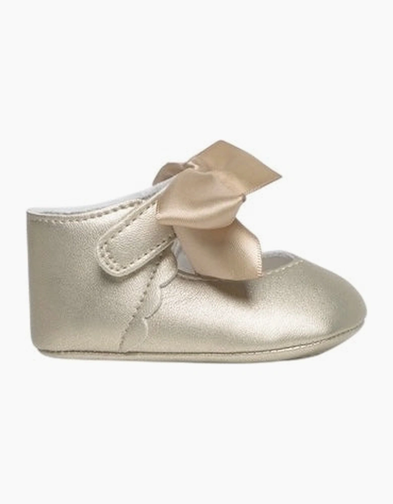Girls Gold Pre Walker Shoes