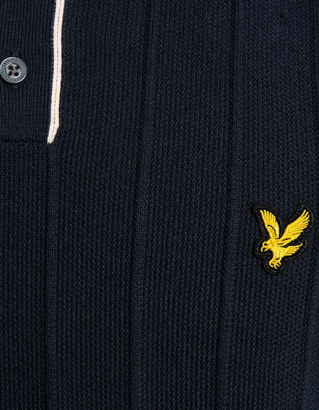Lyle & Scott Tipped Pique Knitted Polo DARK NAVY