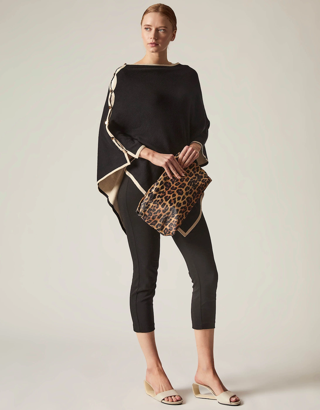 Button Detail Black Poncho Top, 6 of 5