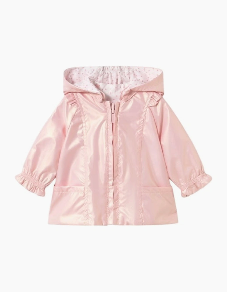 Girls Pale Pink Reversible Windbreaker Jacket