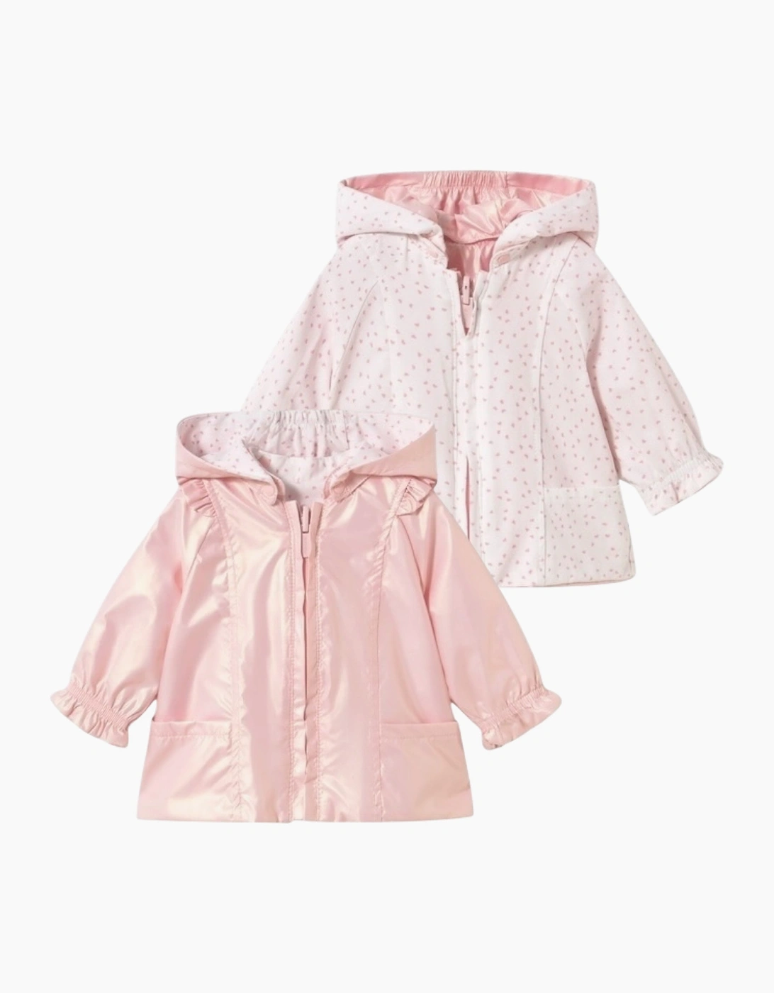 Girls Pale Pink Reversible Windbreaker Jacket, 6 of 5