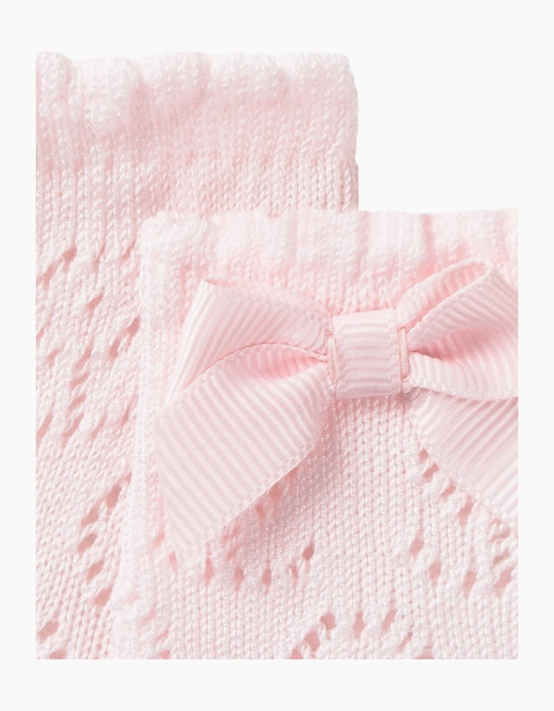 Girls Pale Pink Bow Socks