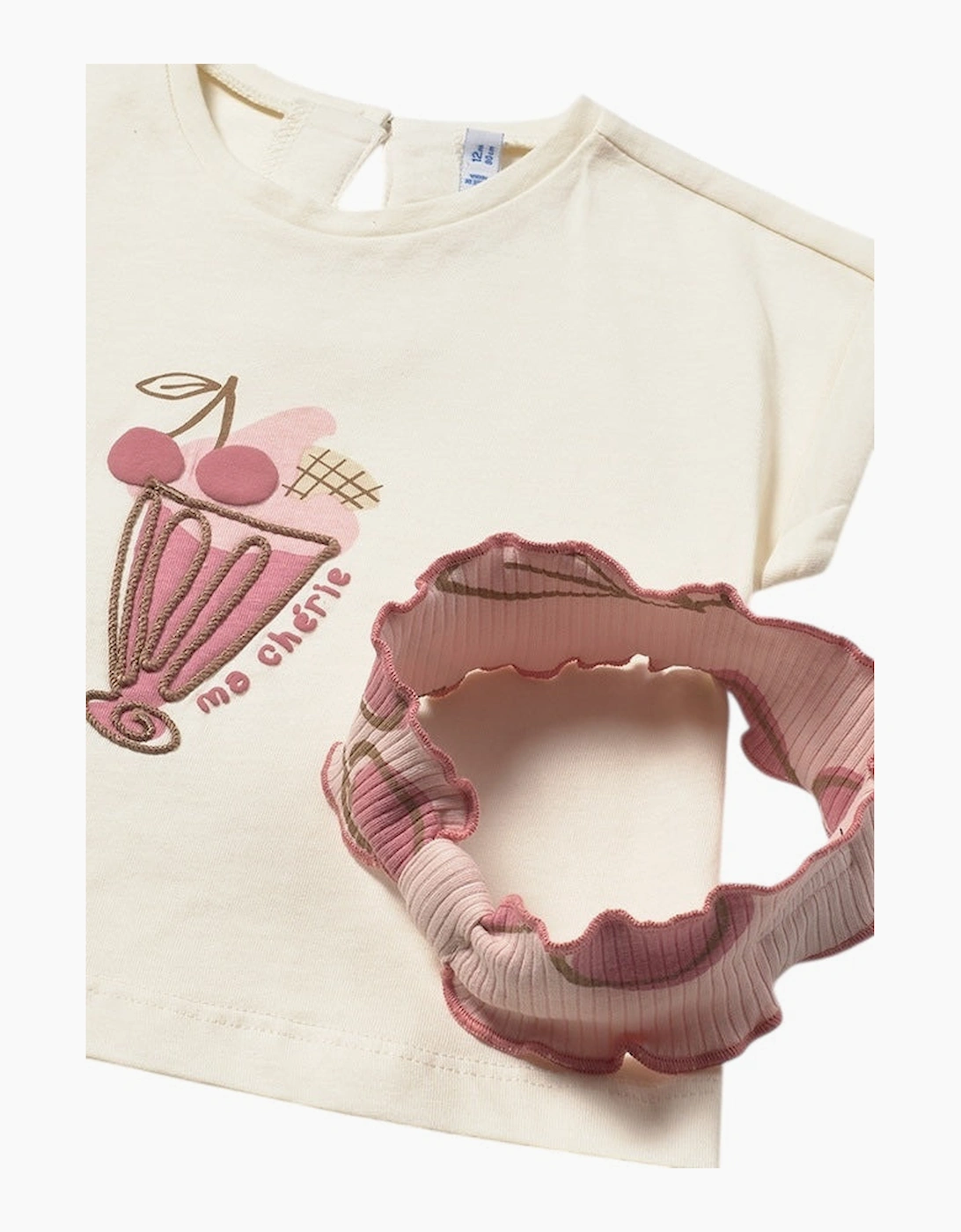 Girls Pink Cherry Print Legging Set