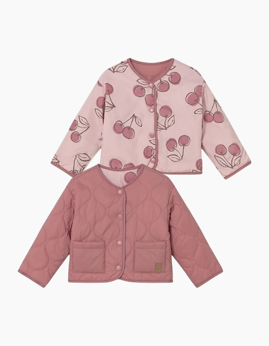 Girls Pink Reversible Quilted Jacket, 7 of 6