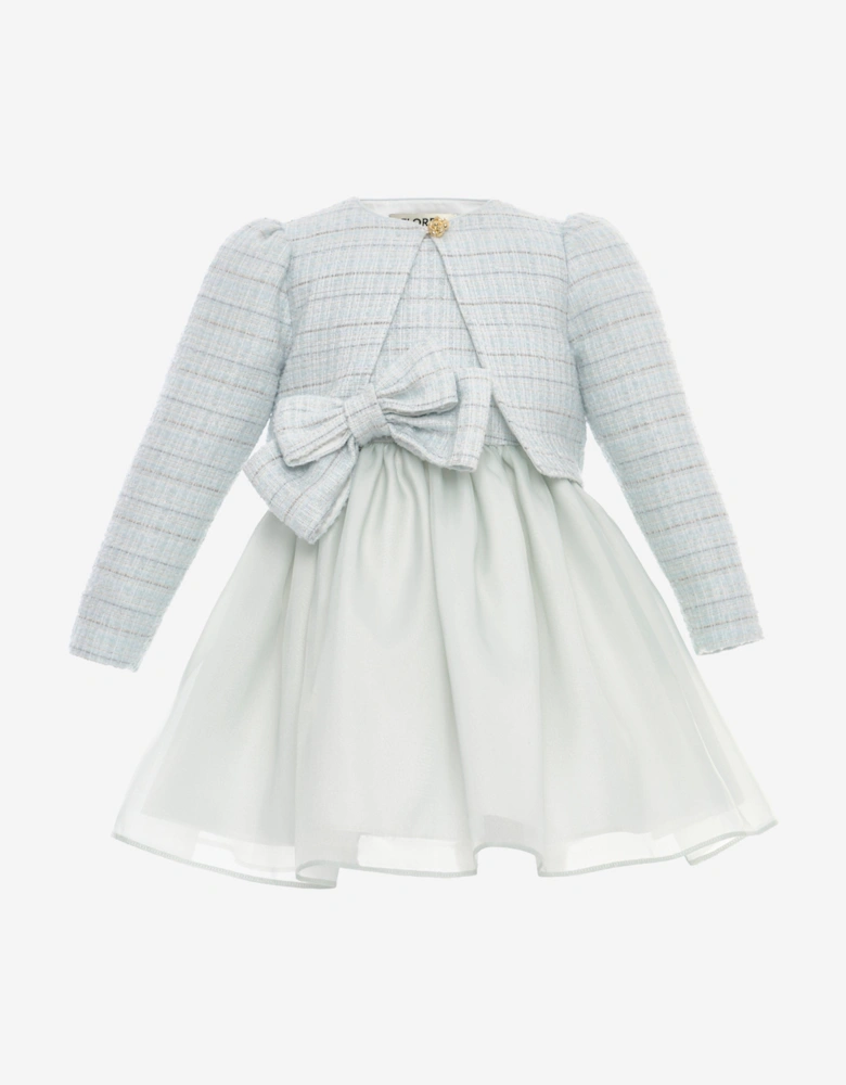 Baby Girls Dress and Jacket Set in Blue