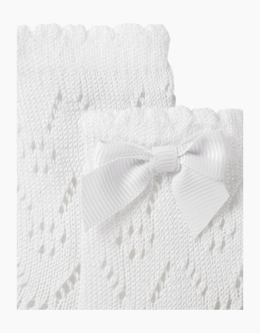 Girls White Bow Socks