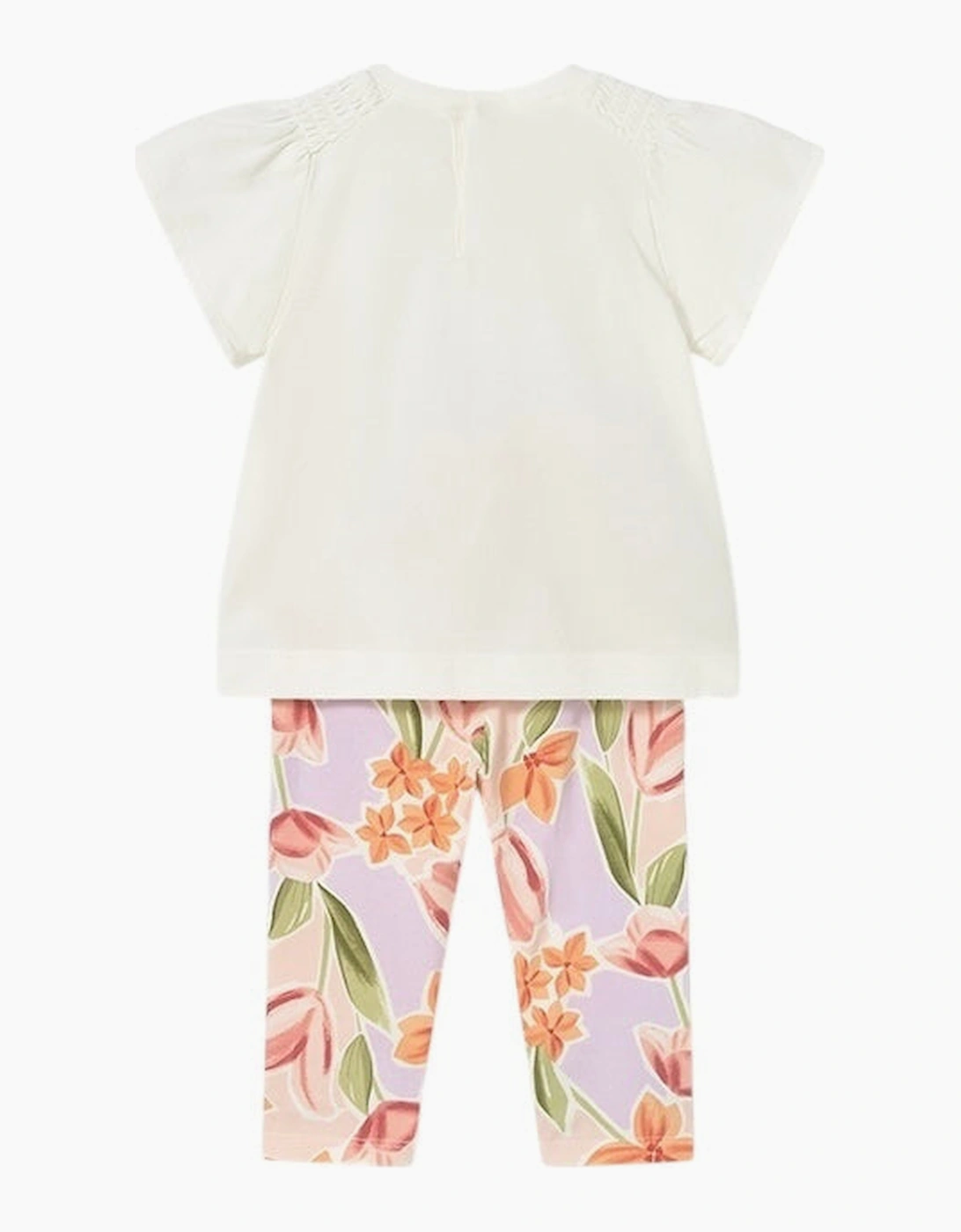 Girls Blush Pink Print Legging Set