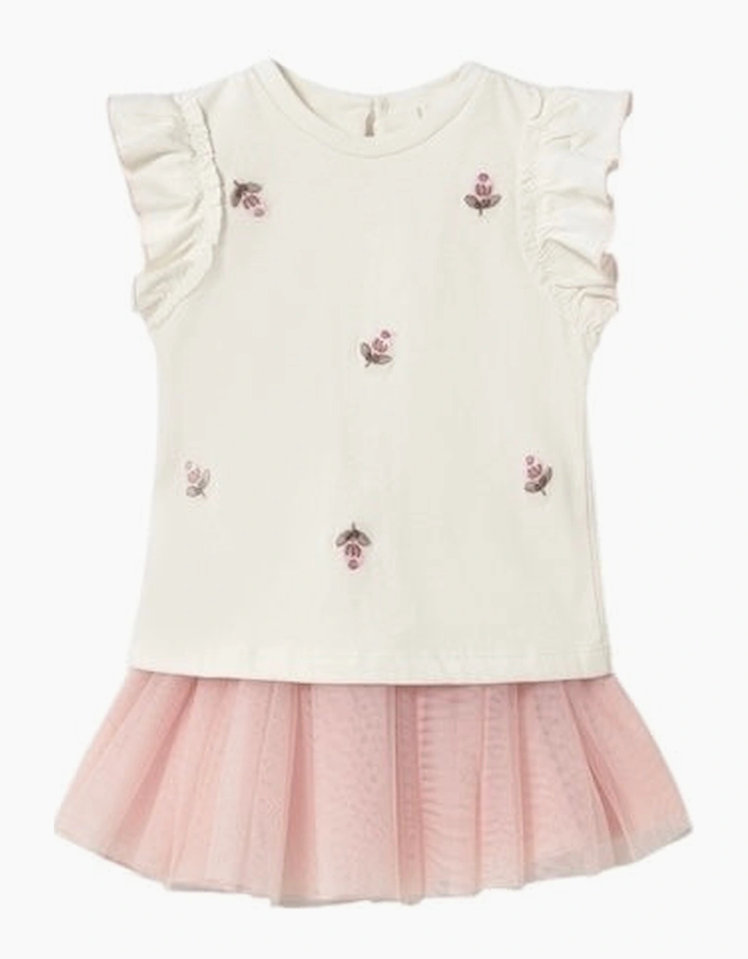 Girls Blush Pink Tulle Skirt Set, 4 of 3