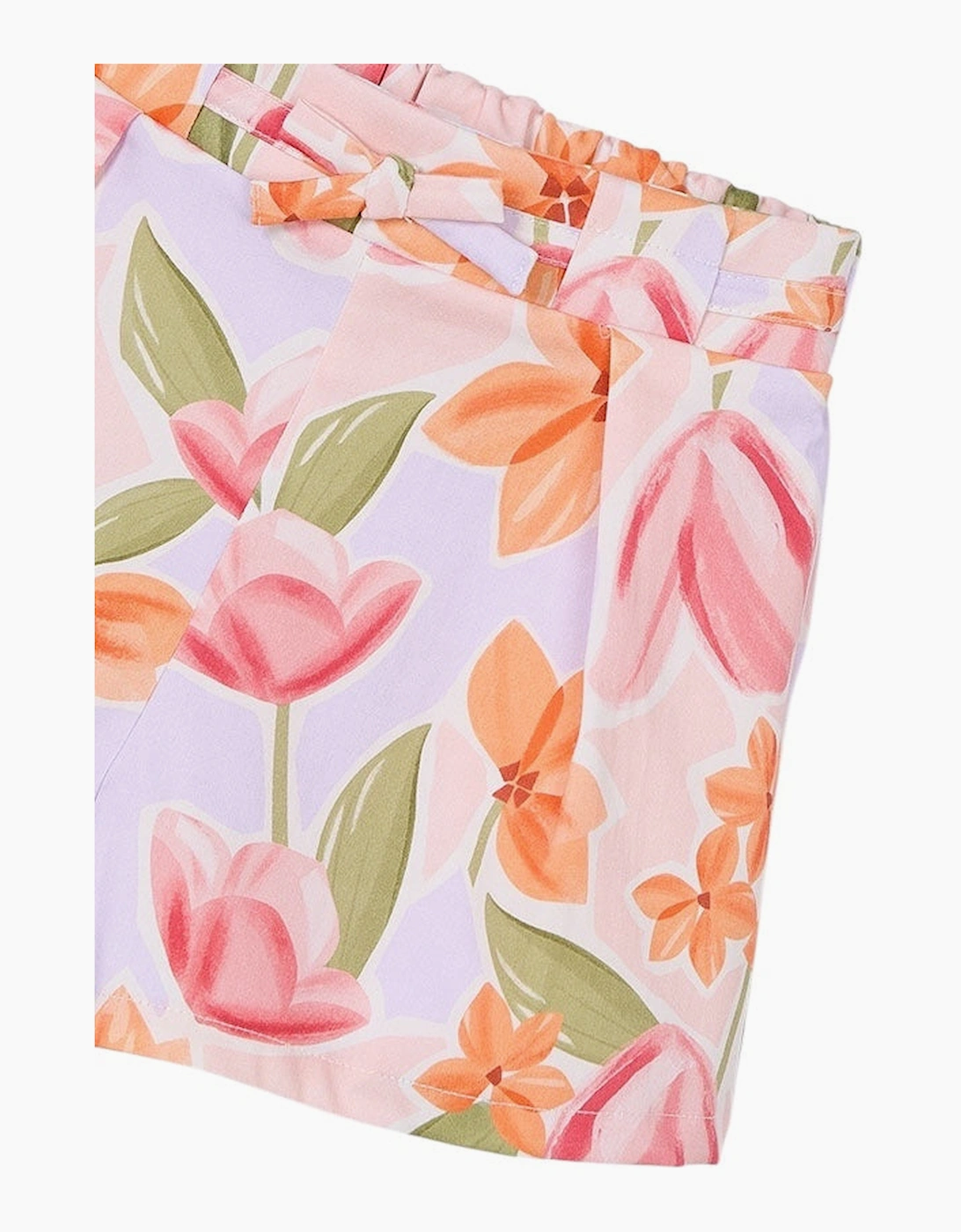 Girls Blush Pink Print Short Set