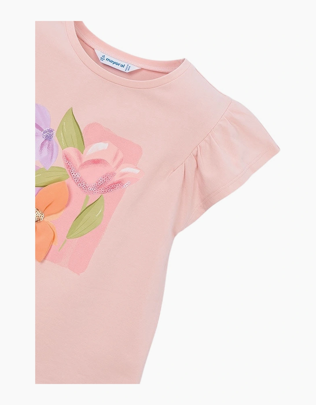 Girls Blush Pink Print Short Set