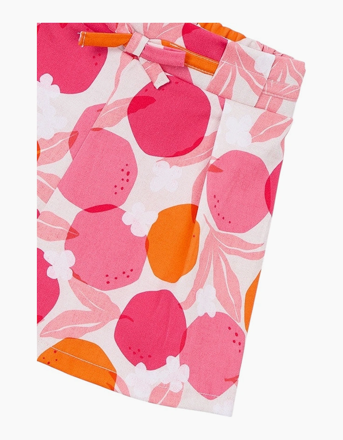 Girls Fuchsia Pink Print Short Set