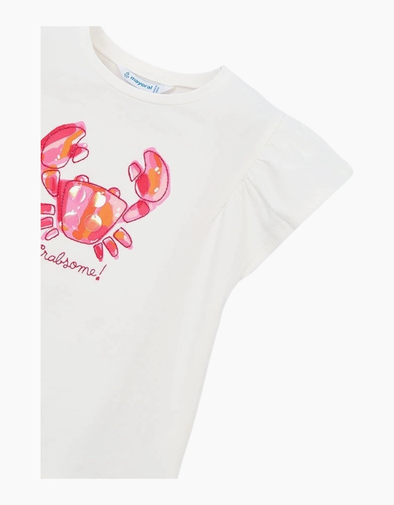 Girls Fuchsia Pink Print Short Set