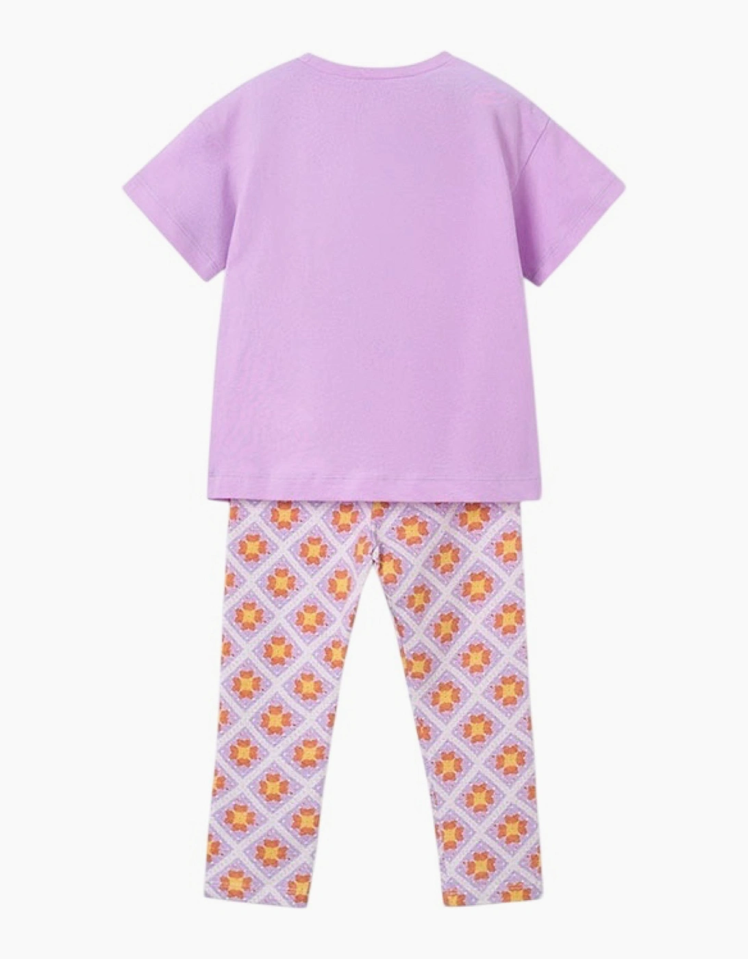 Girls Lilac Print Legging Set