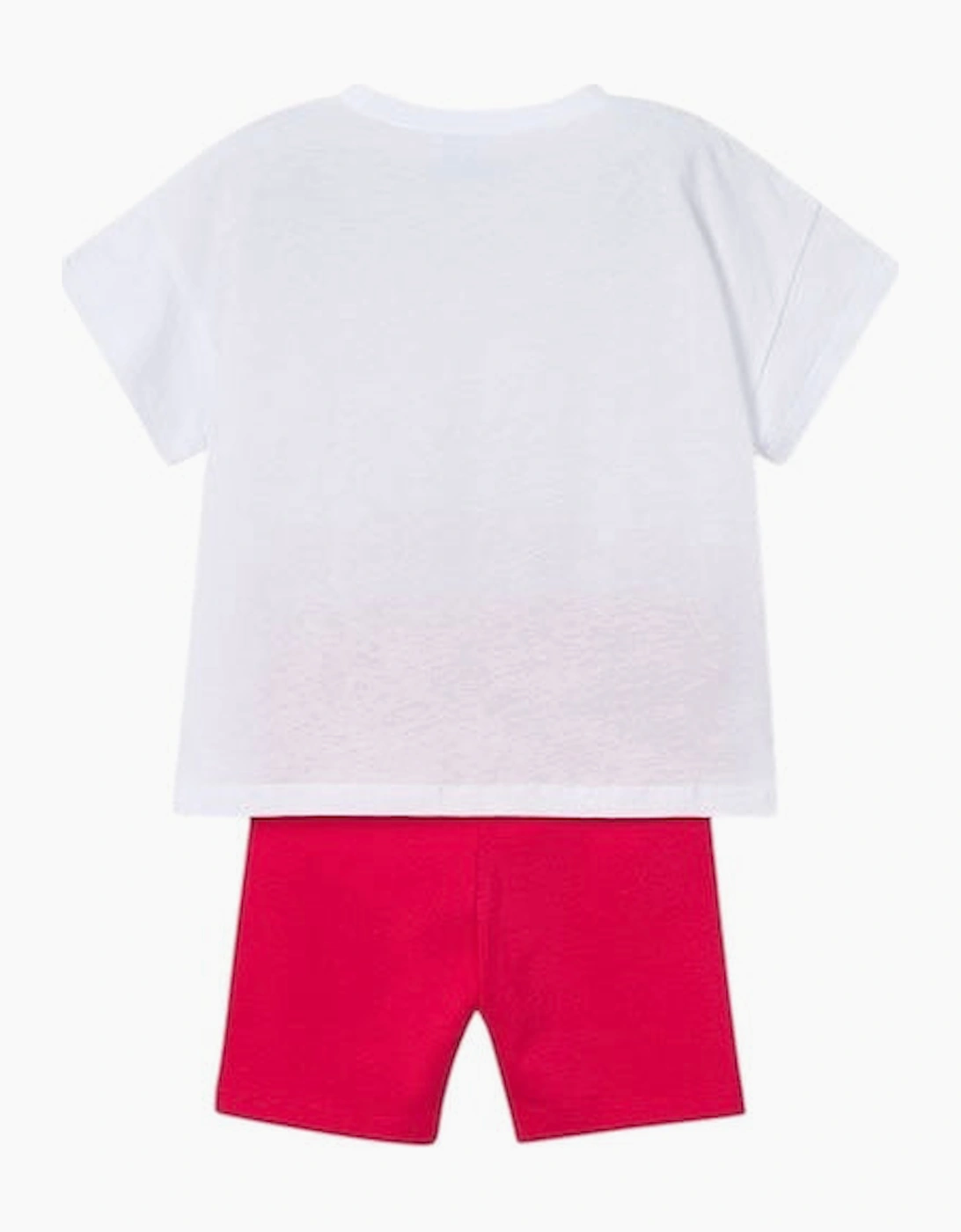 Girls Red Cherry Bicycle Short Set
