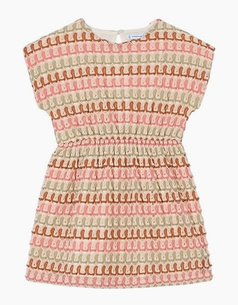Girls Blush Pink Crochet Dress
