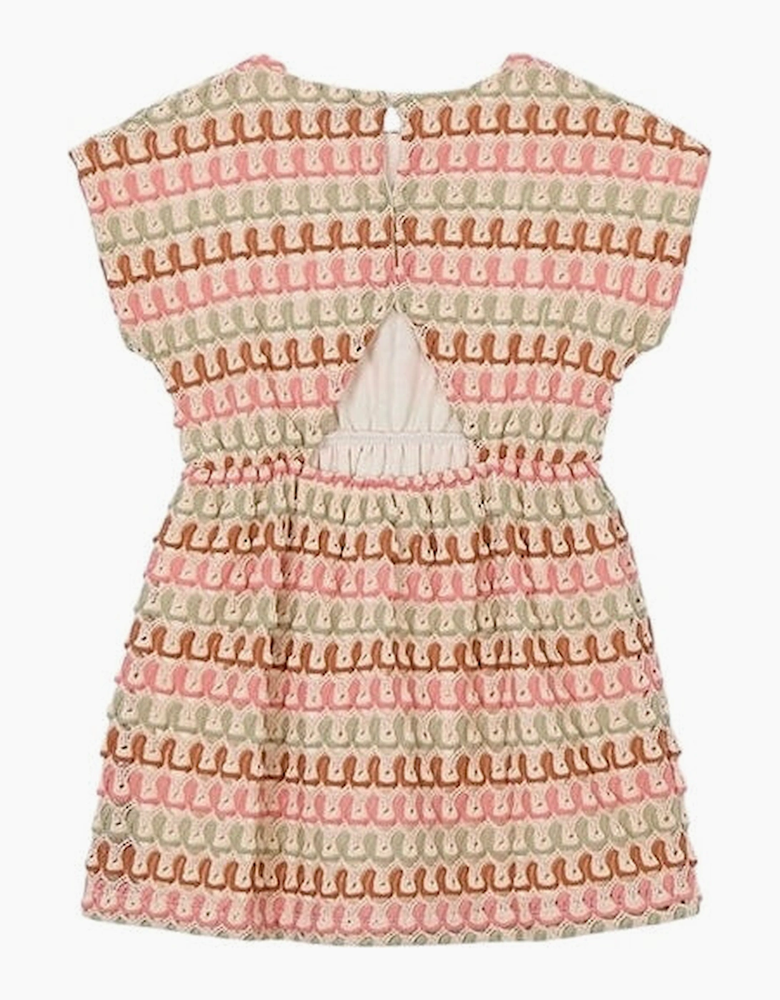 Girls Blush Pink Crochet Dress