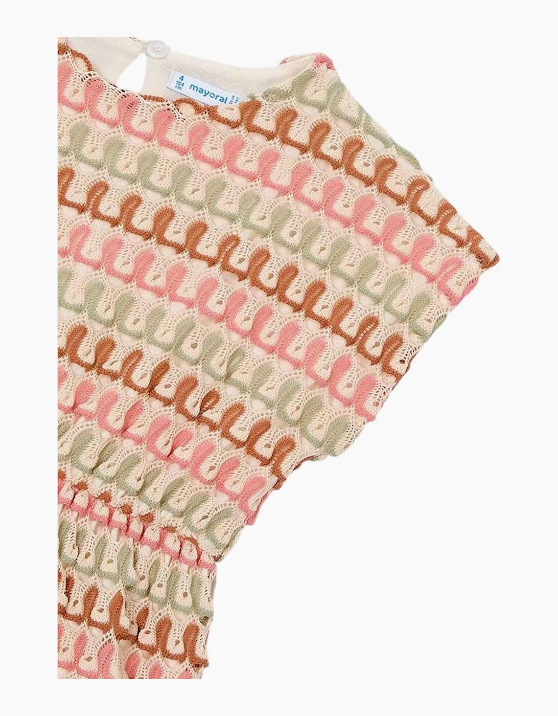 Girls Blush Pink Crochet Dress