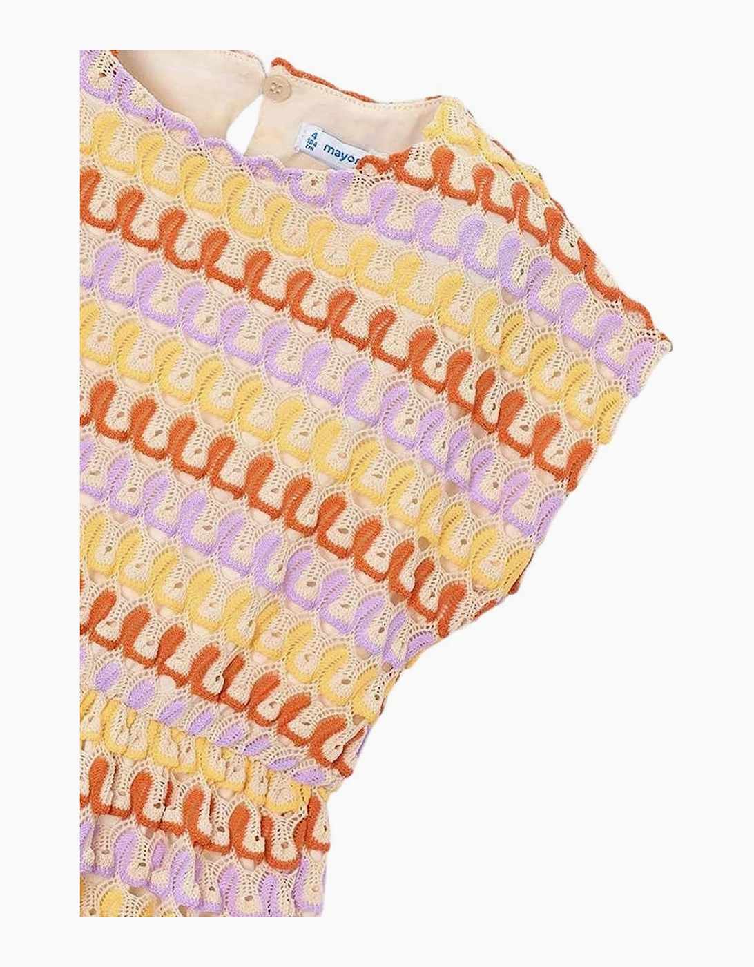 Girls Lilac Crochet Dress